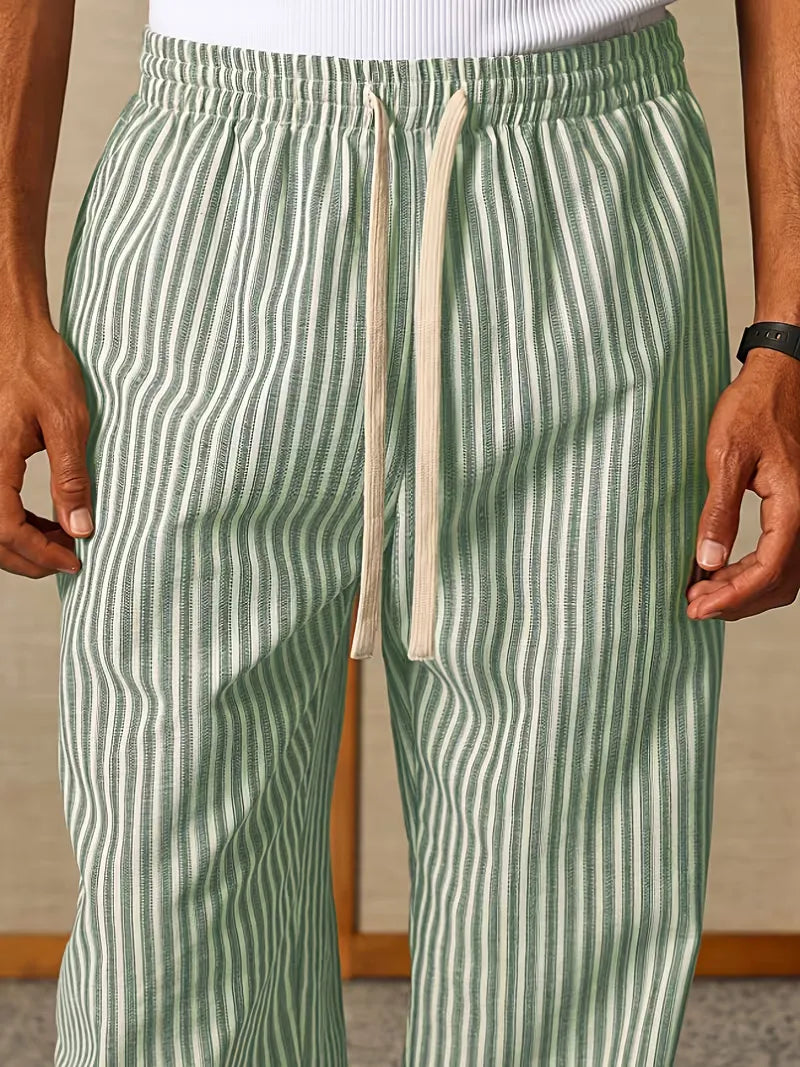 Joggeurs rayés à coupe large