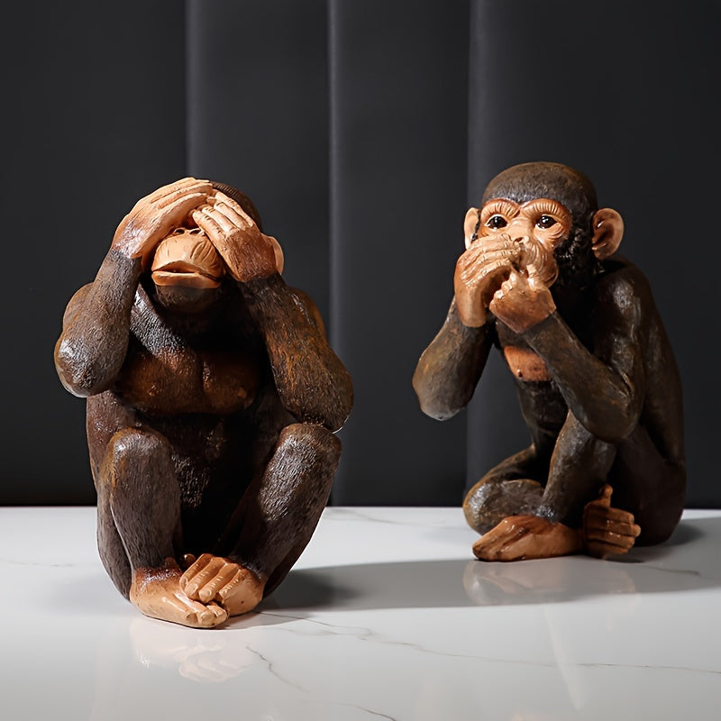 Set aus 3 Schimpansen-Figuren - Verspielt und realistisch für Ihr Zuhause