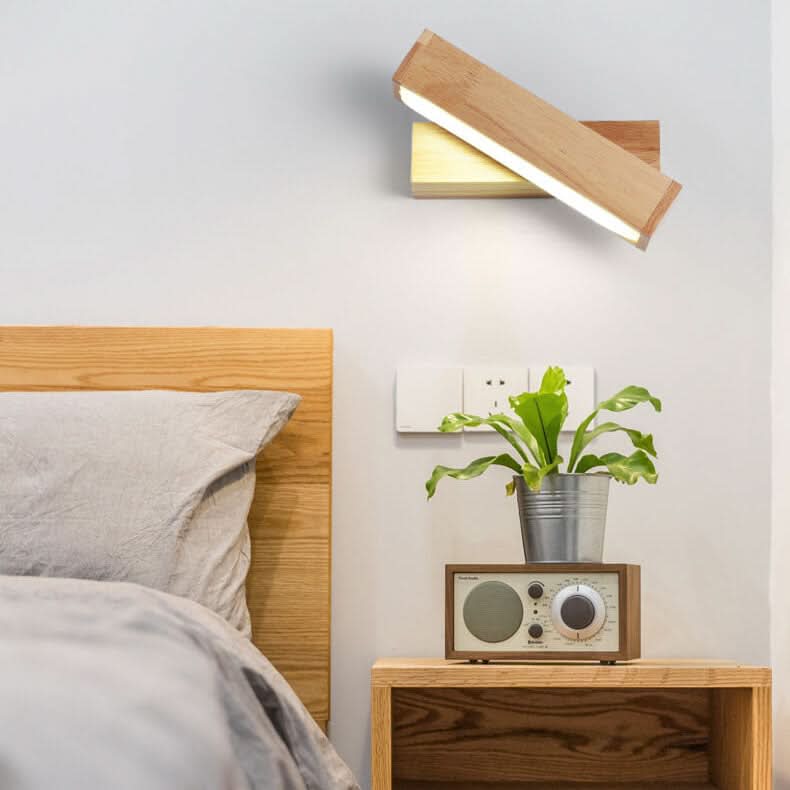 Lámpara de pared LED giratoria moderna EcoWood