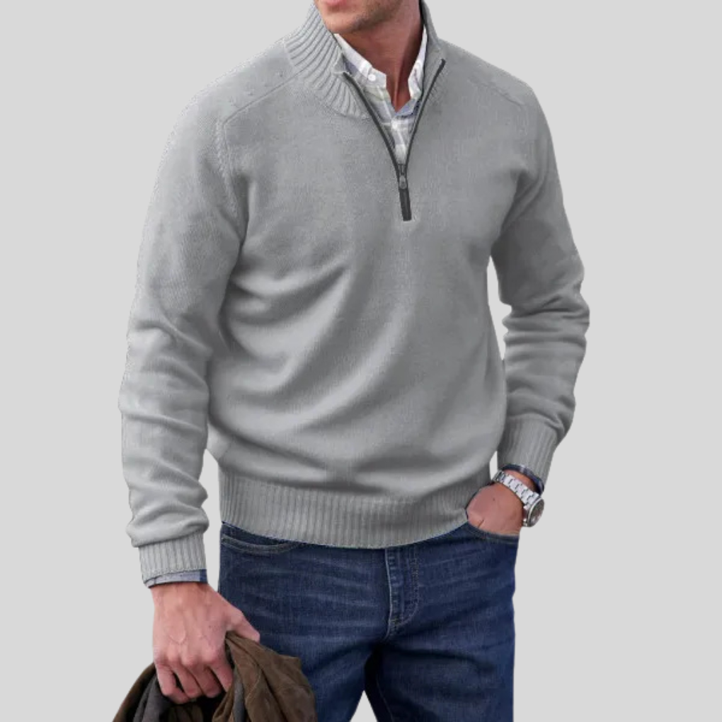 Men's Zip Front Sweater