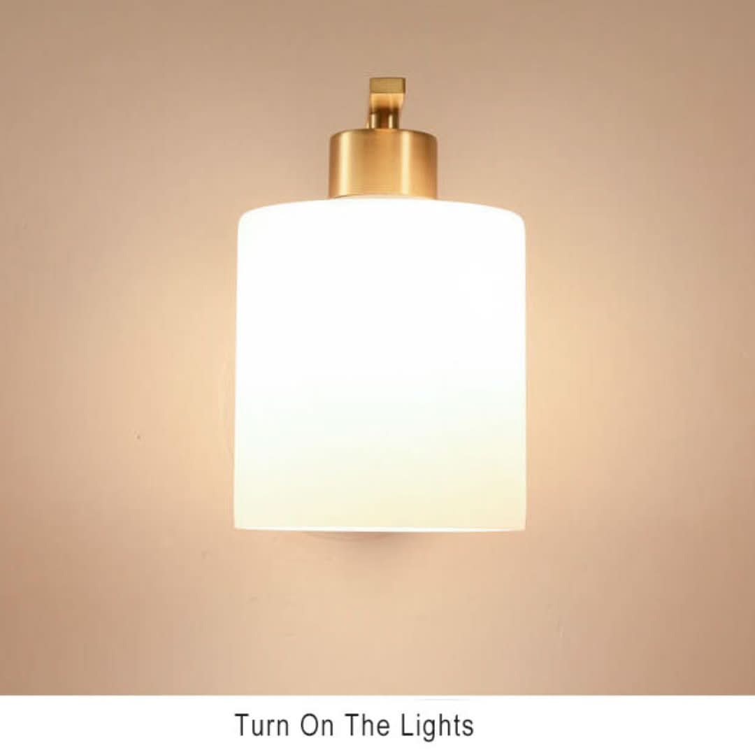 LichtGlow - Lampă de perete elegantă din sticlă, cu formă cilindrică