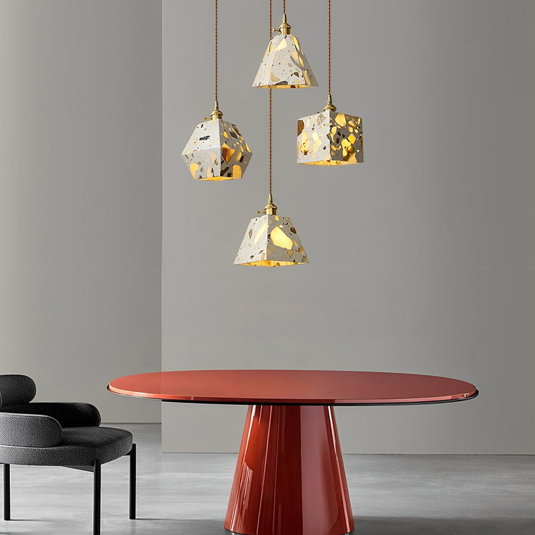 Ledhanglamp van terrazzo-marmer – modern Scandinavisch design