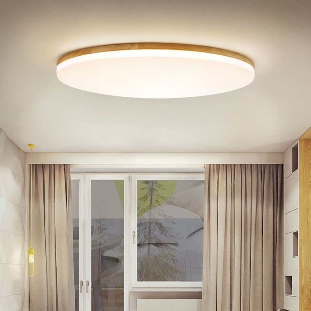 Ozawa LED Ceiling Light Wood Metal