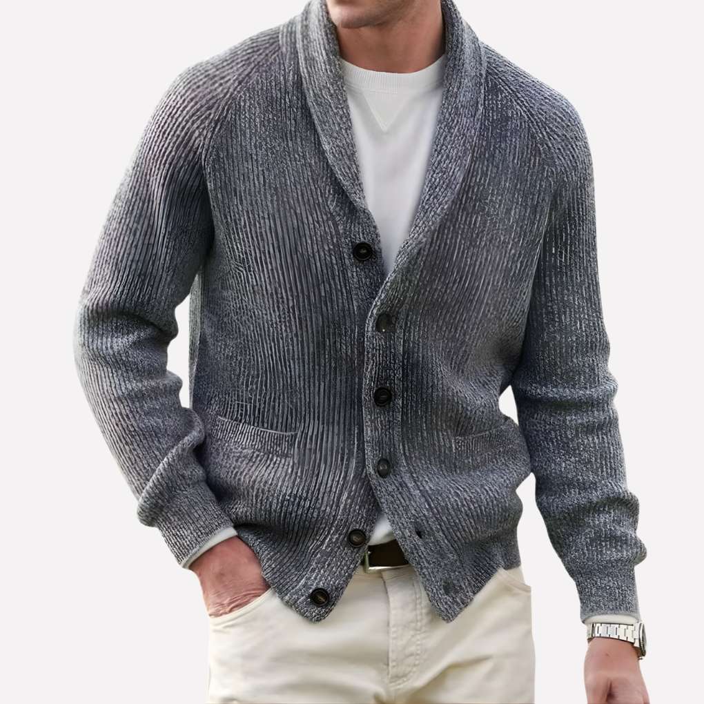 Men's Shoulder Collar Cardigan