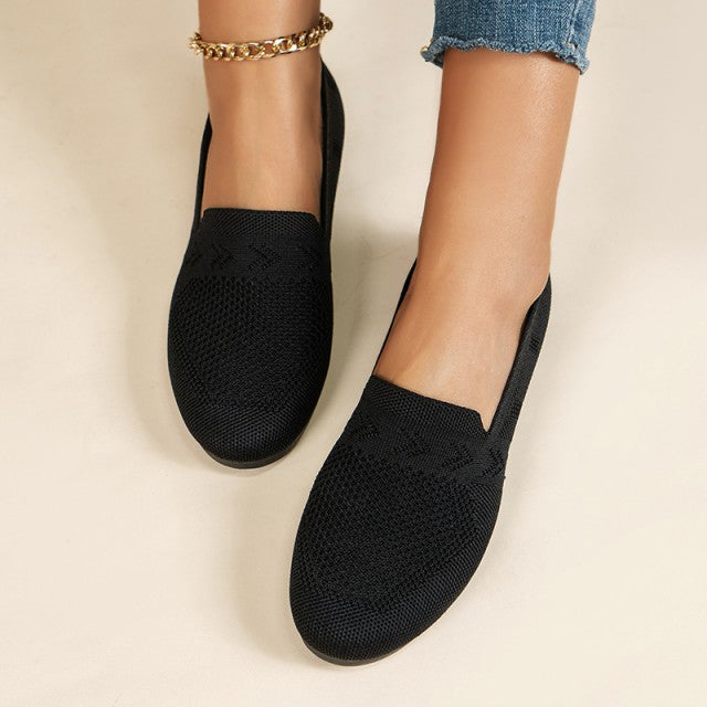 Sapatos leves sem atacadores para senhora, com malha respirável