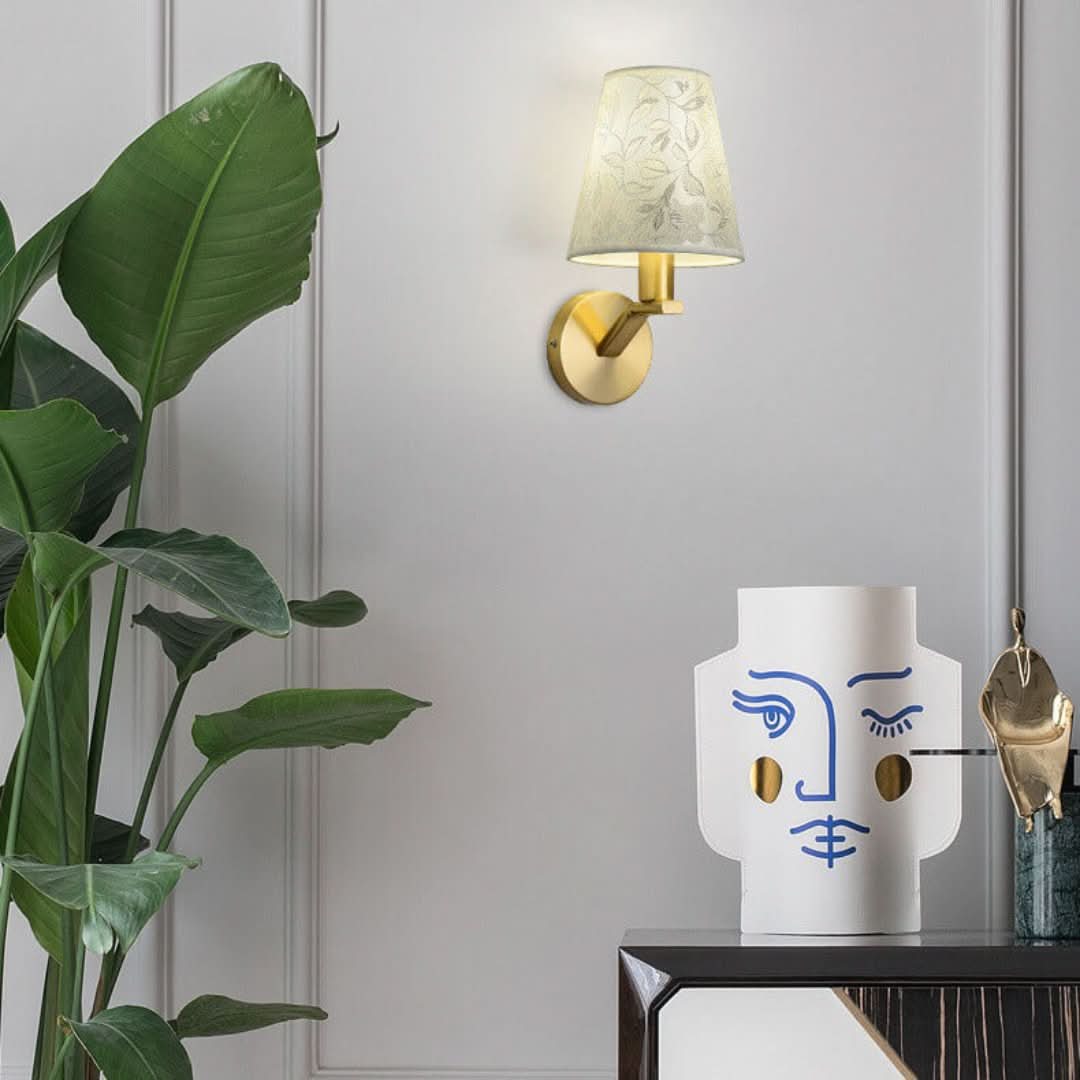 LichtBloeier - moderne vegglampe med stoffskjerm