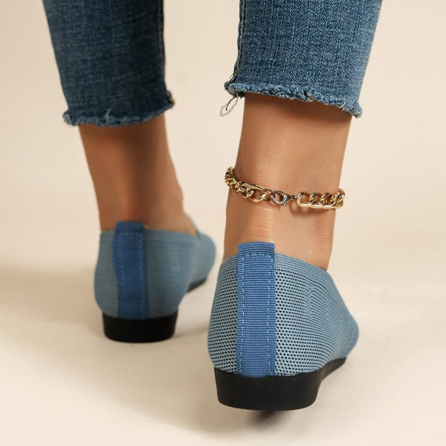 Sapatos leves sem atacadores para senhora, com malha respirável