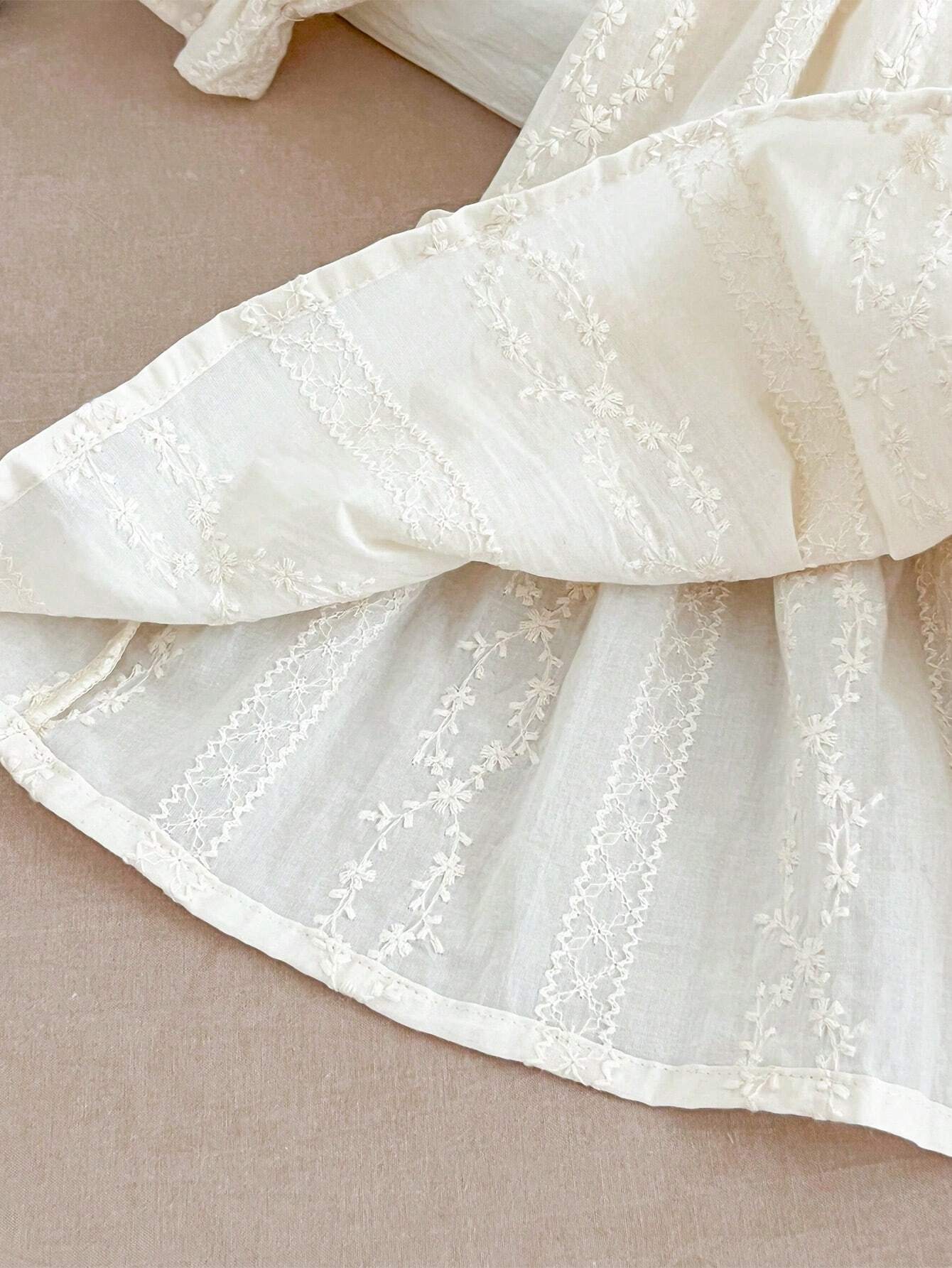 Under-dress with Lace Collar and Long Sleeves
