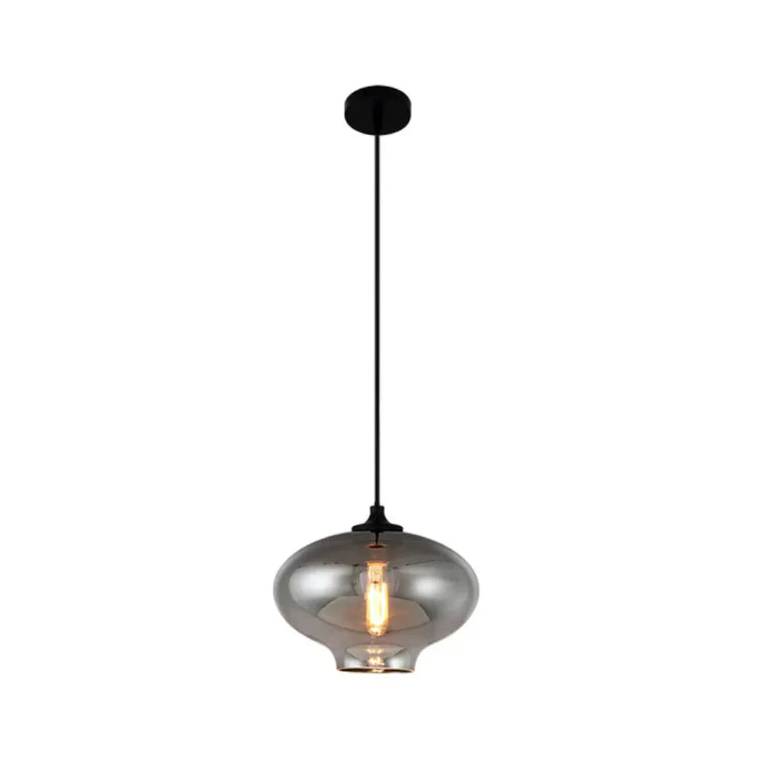 Lampada a sospensione Nordic Loft - Elegante paralume in vetro grigio