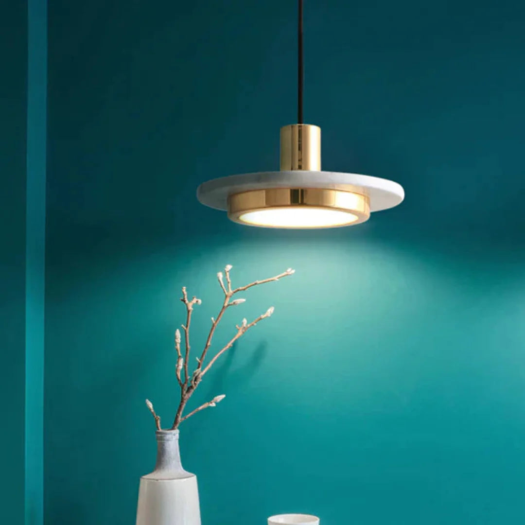 Elegant Modern Pendant Light with Marble Finish