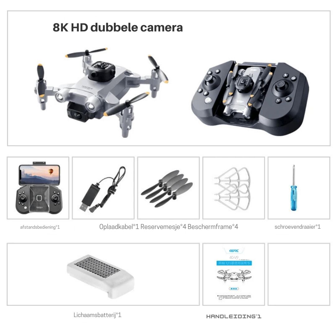 Mini dron V30 - 8K HD - päťstranné vyhýbanie sa prekážkam
