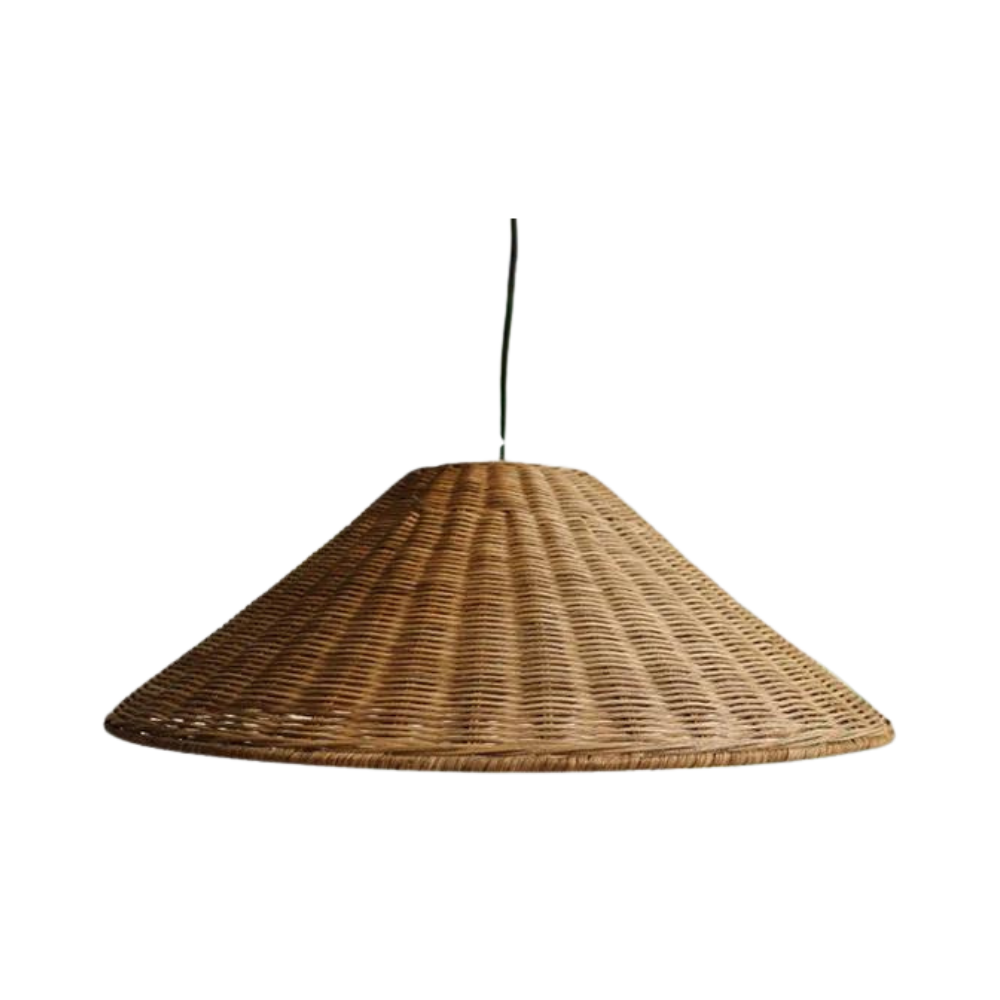 Lampada a sospensione vintage in rattan - Eleganza artigianale