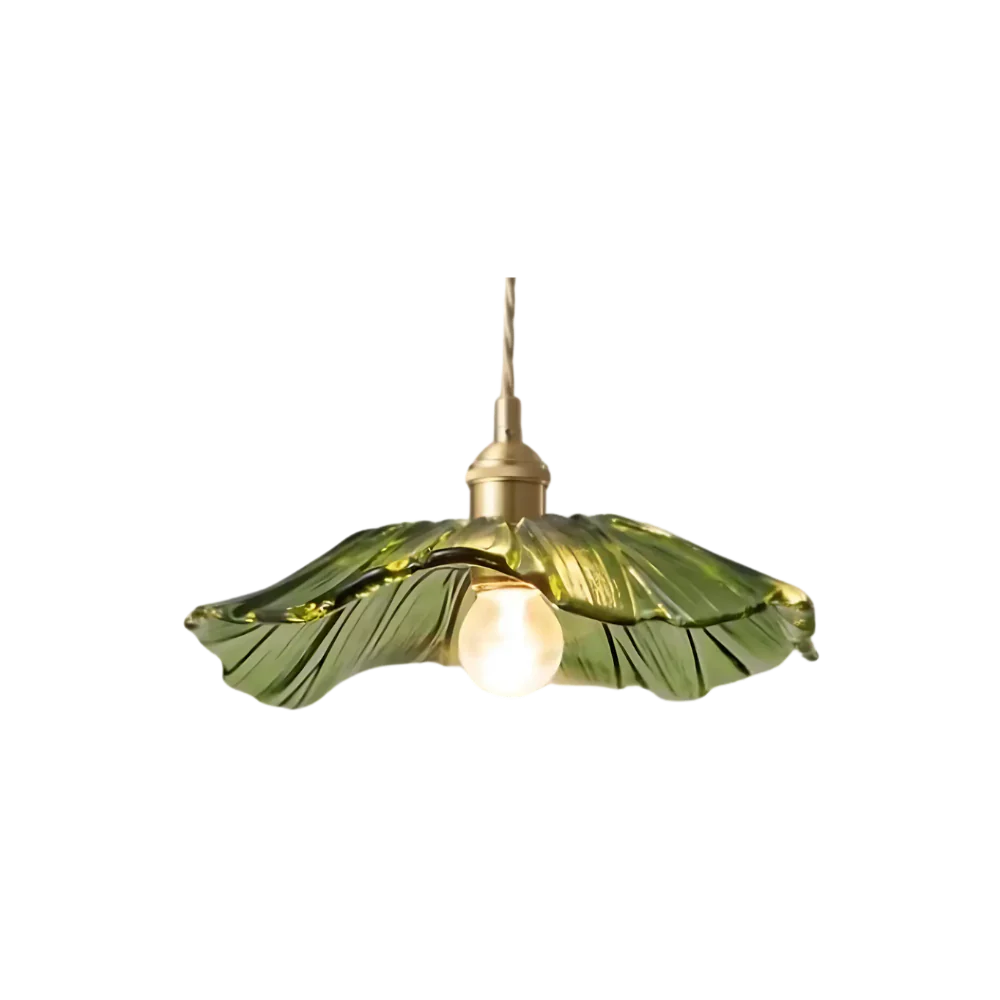 Vintage Lotus Glass Pendant Lamp