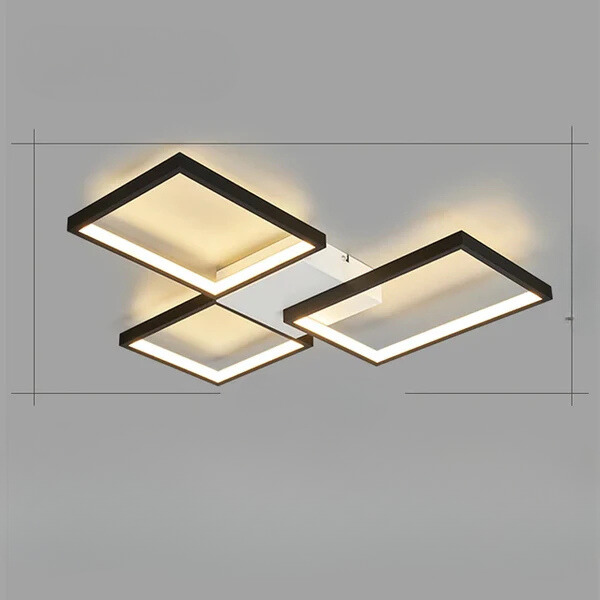 Suspension LED en aluminium avec motif marbre