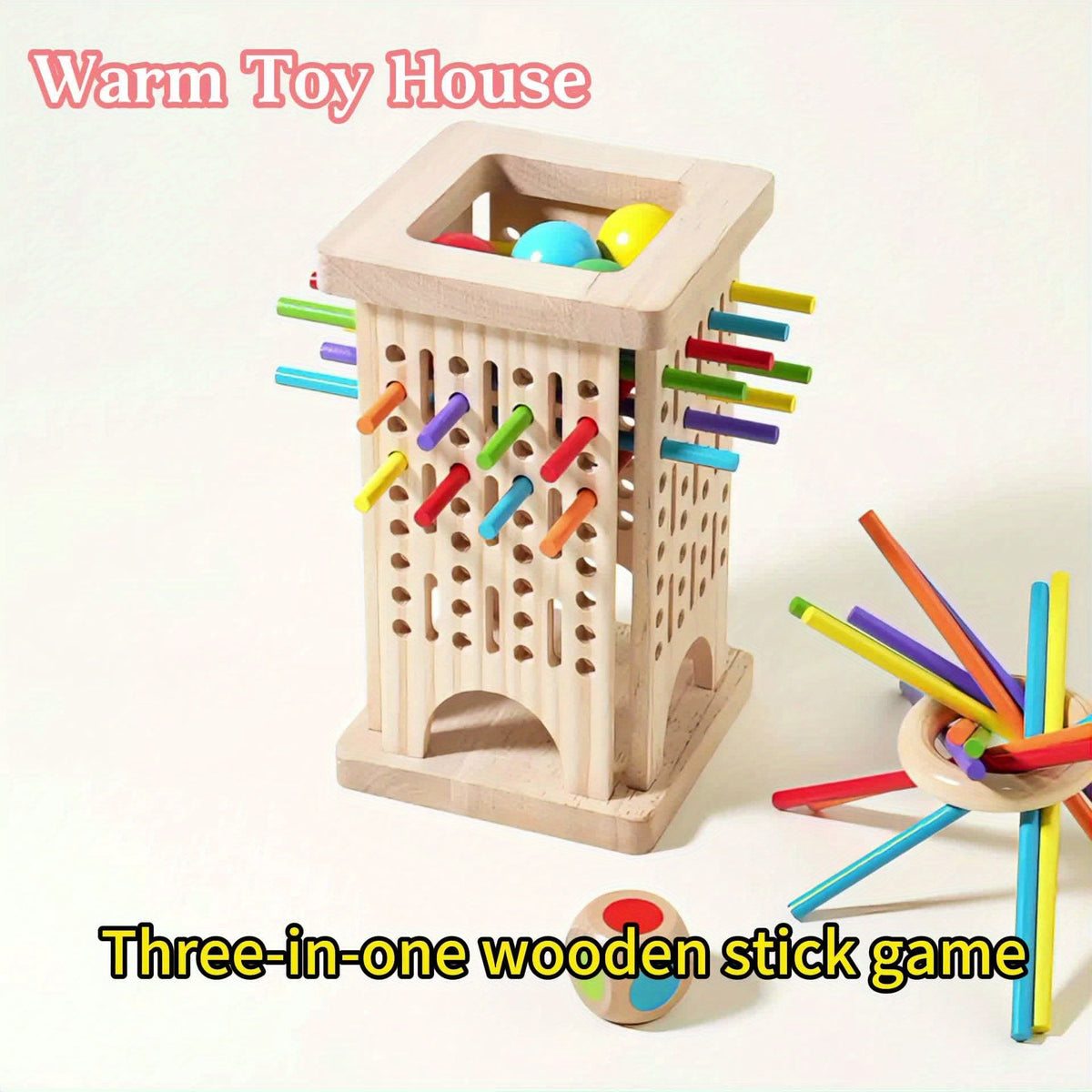 Gioco con bastoncini di legno - divertente ed educativo per bambini