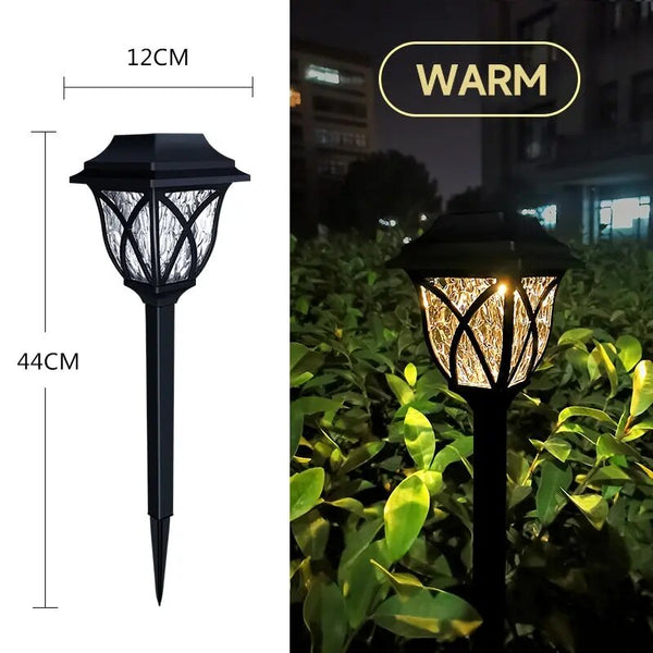 Lámparas solares de jardín con diseño de farol para una iluminación exterior ambiental y de bajo consumo