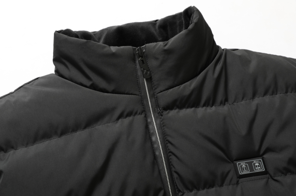 Giacca riscaldata unisex con temperatura regolabile e materiale idrorepellente