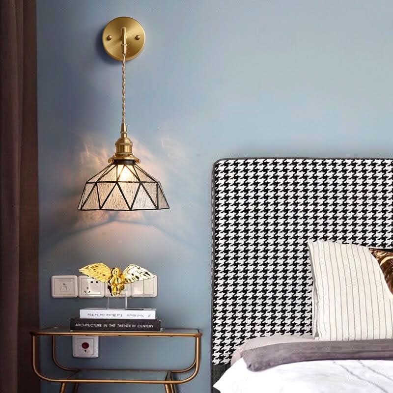 Aquarius - Modern wall lamp made of water ripple glass