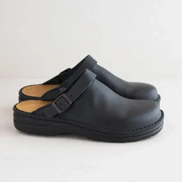 Zuecos de cuero de lujo para hombre - Cómodos y elegantes para todos los días