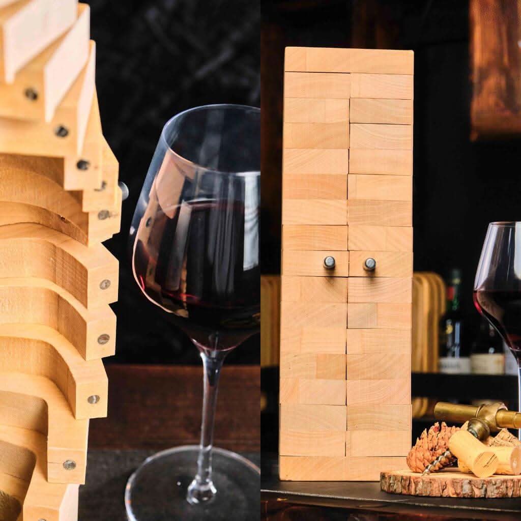 Progetto di portabottiglie in legno