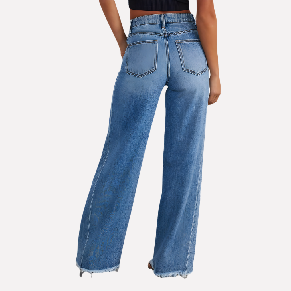Jeans da donna a gamba larga