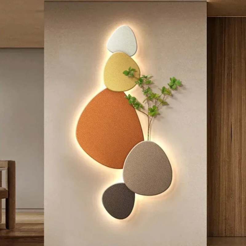 Lampă de perete modernă, cu design organic și iluminare LED, pentru interior