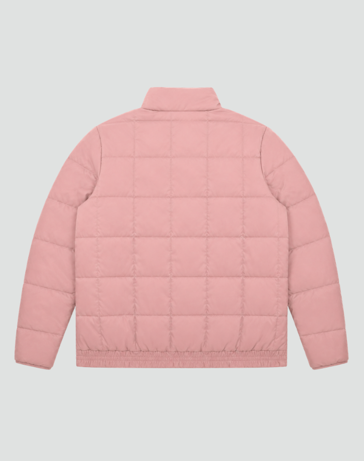 Quilted Bomber Jacket with Zip and Pockets