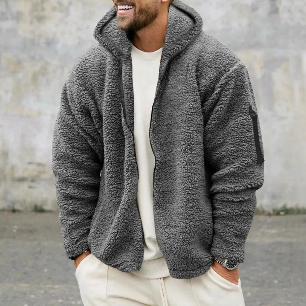 Chaqueta de forro polar reversible para hombre
