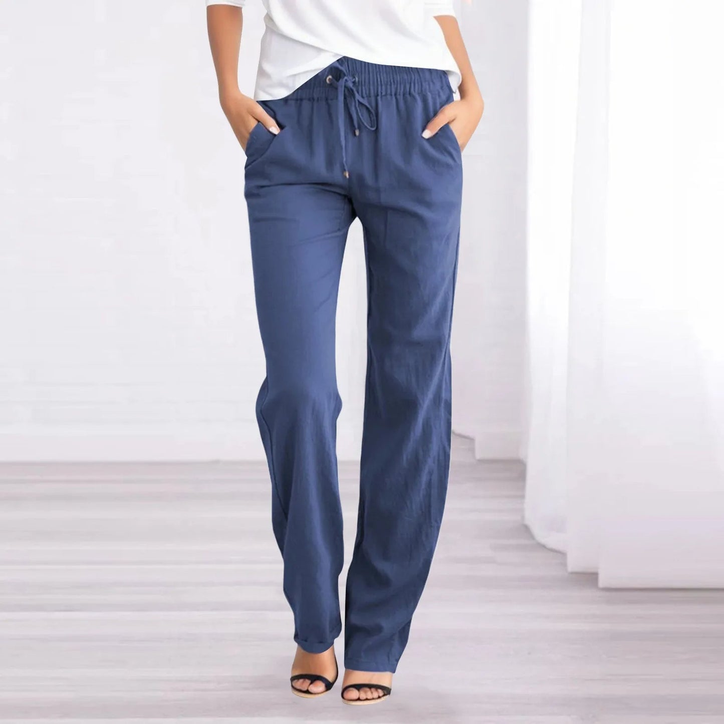 NEELTJE – Light Cotton-Linen Trousers for Women