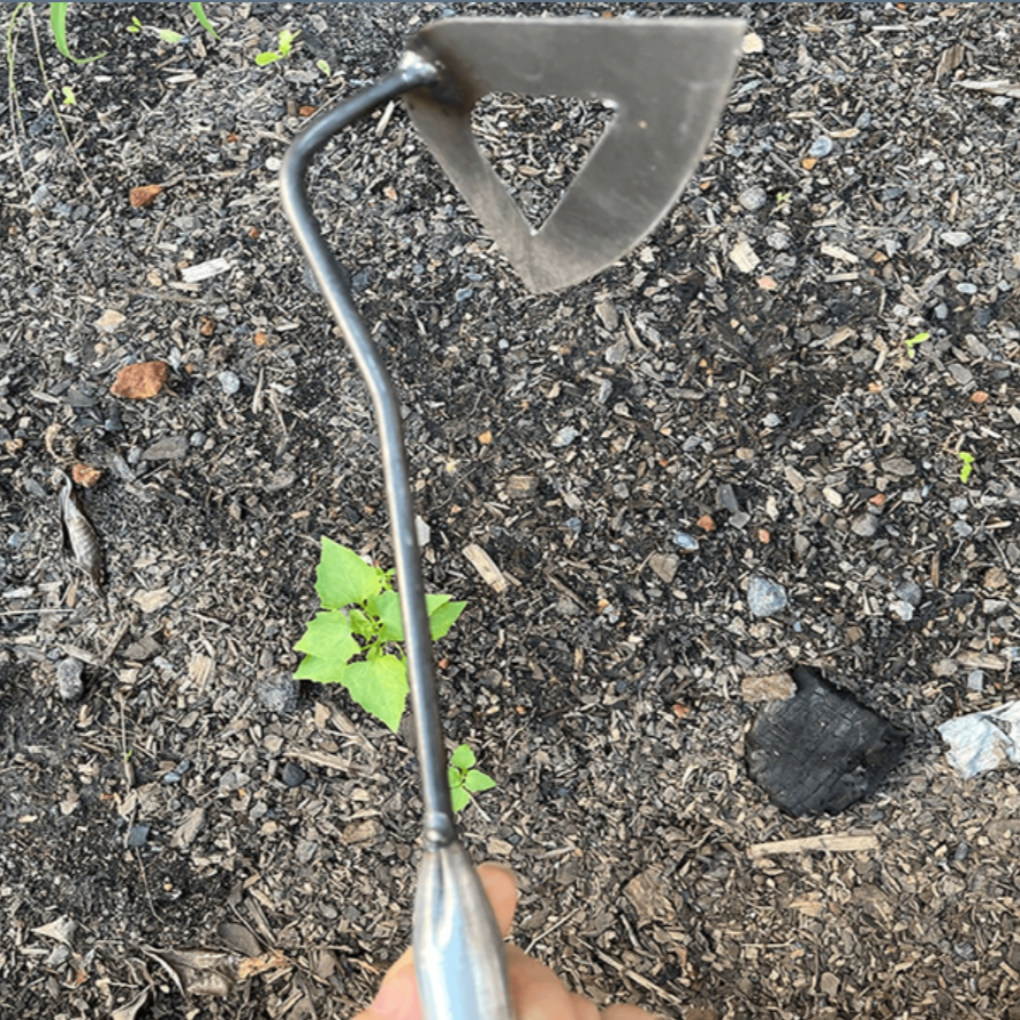 Zappa da giardinaggio completamente in acciaio con manico cavo