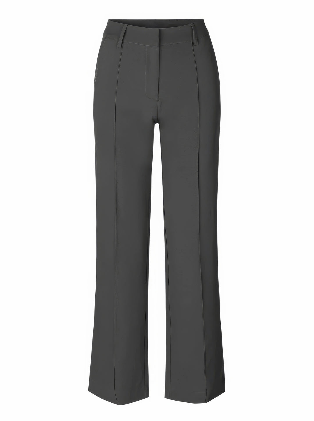 Elegant High-Waisted Trousers with Vertical Front Seam