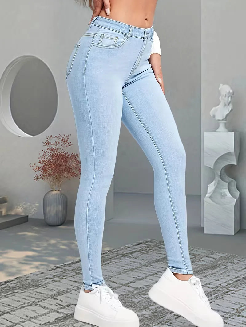 Jean skinny taille haute