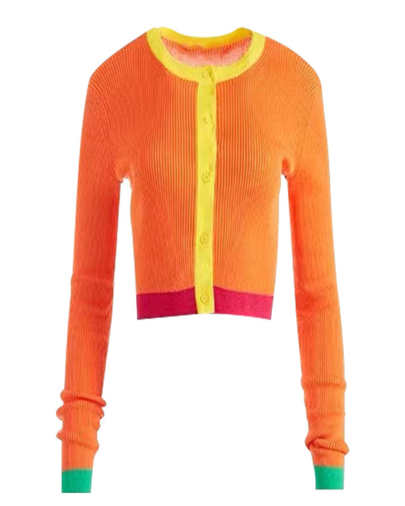 Orange Crop Top with Sporty Fit and Summer Flair