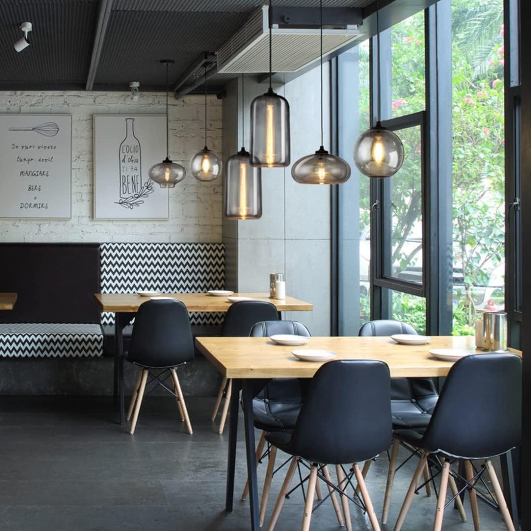 Lampada a sospensione Nordic Loft - Elegante paralume in vetro grigio