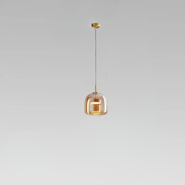 Minimalistisk pendellampe i glass - gjennomsiktig lys