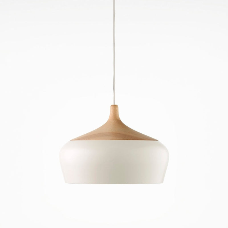 Scandinavian Wooden Pendant Light with LED Support