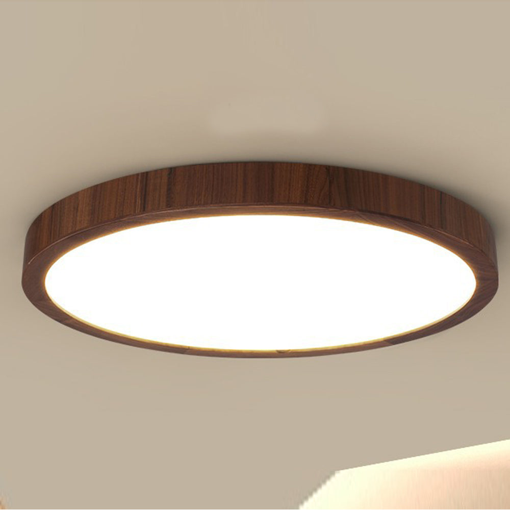 Deckenleuchte aus schwarzem Walnussholz mit dimmbarer LED