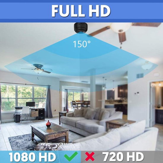 CamSpy - Mini telecamera di sicurezza - HD - 1080P - Wireless