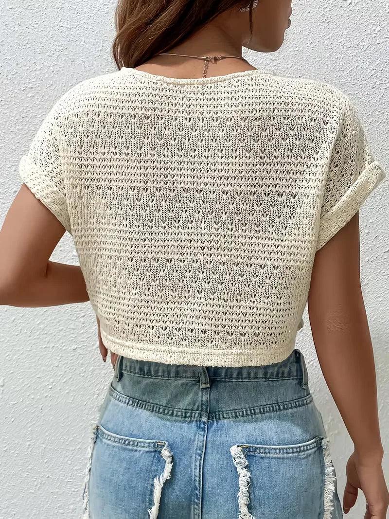 Oversized T-shirt with Crochet Pattern