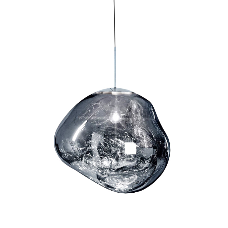 Sophie-Pendelleuchte aus silber-rotem Glas - Modernes Design
