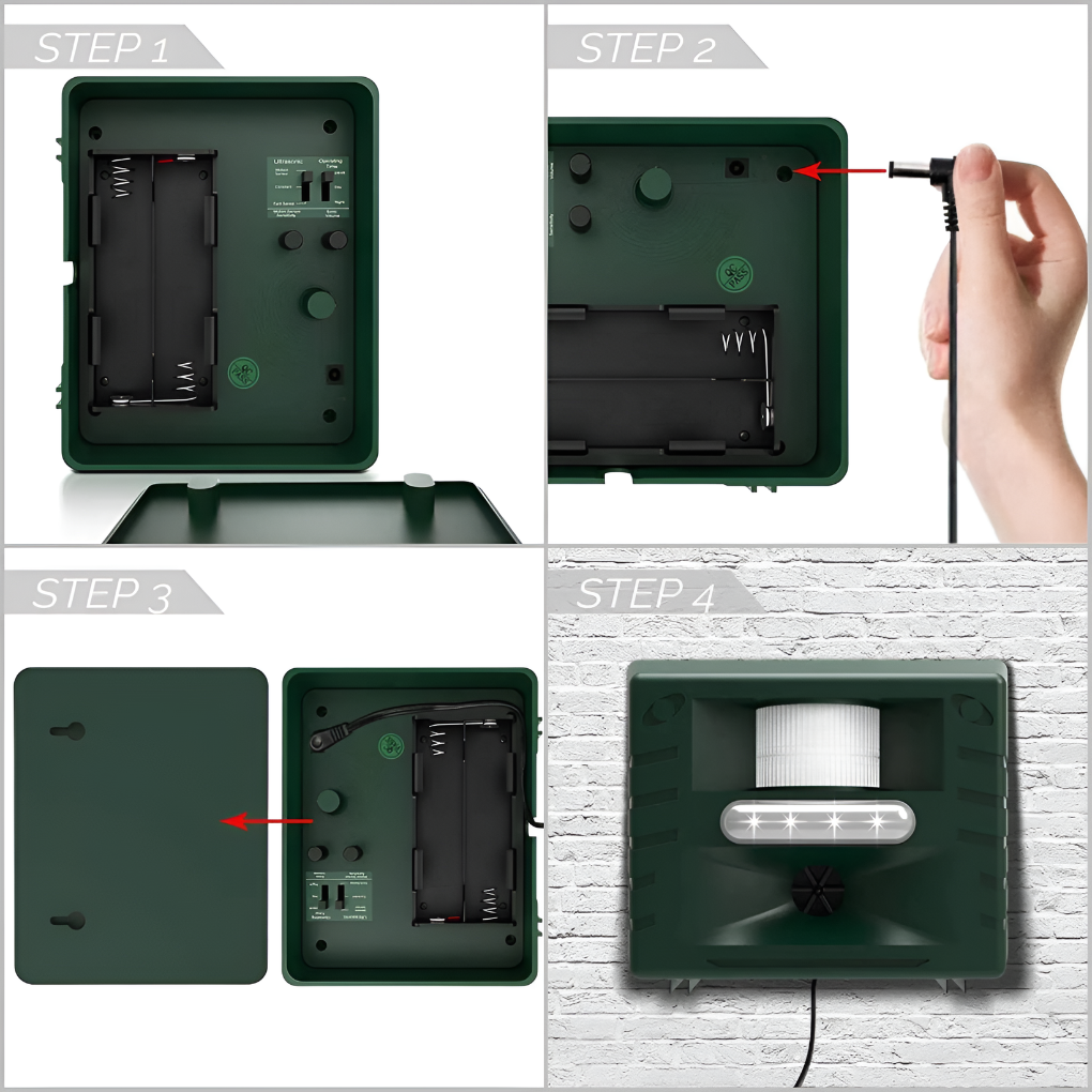 Woodpecker ultrasonic bird deterrent for effective bird control