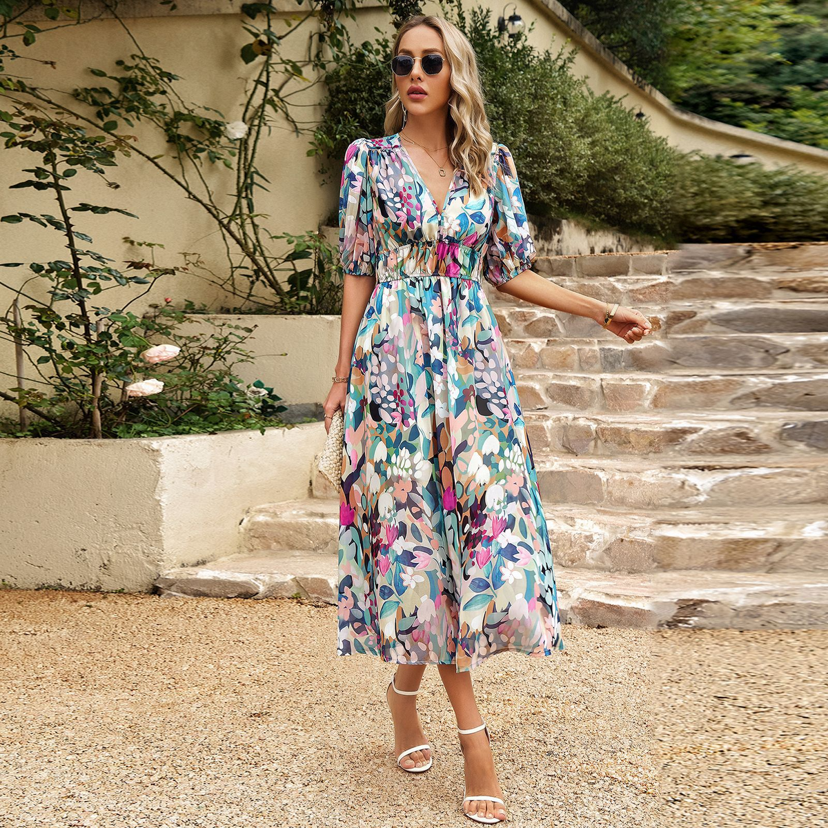 Elegante abito estivo leggero e arioso – Scegli tra vari colori