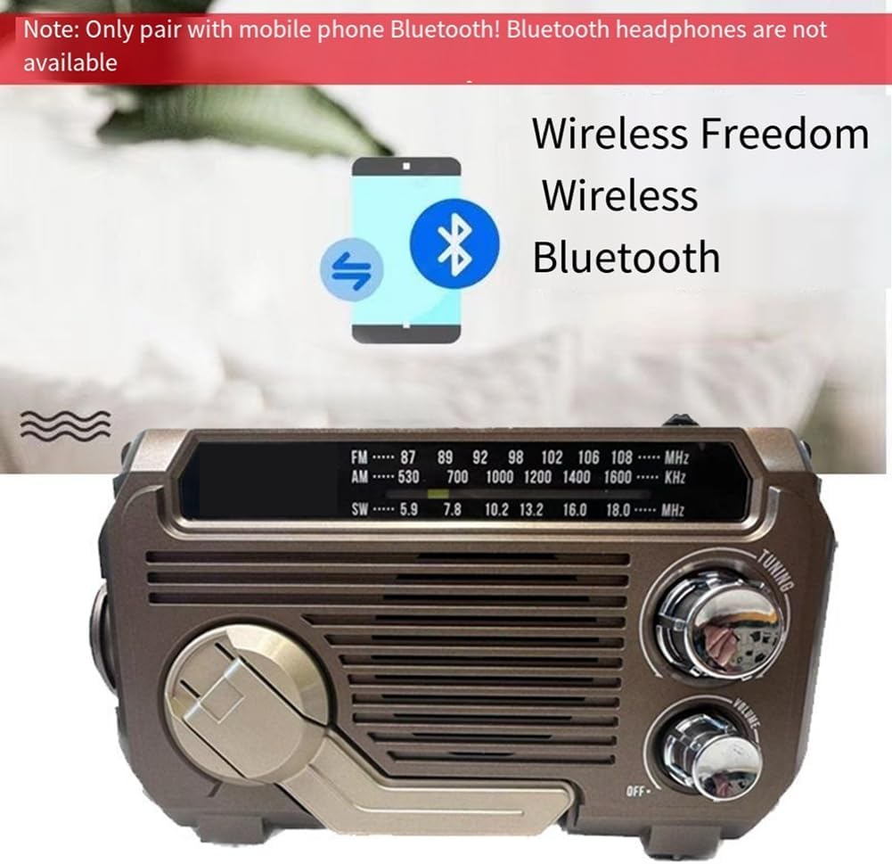 Radio de urgență cu dinam și panou solar, pentru comunicații și iluminare fiabile