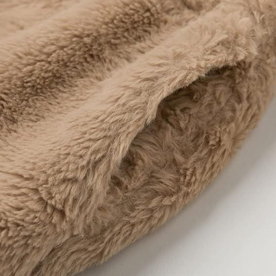 Teddy Fleece Winter Jacket for Women with Zip and High Collar