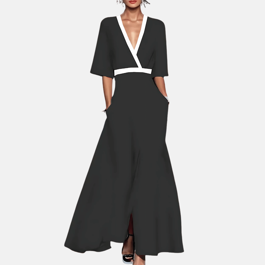 Maxi dress with floral print for women
