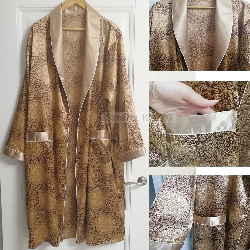 Satin Luxury Bathrobe for Men - Santino