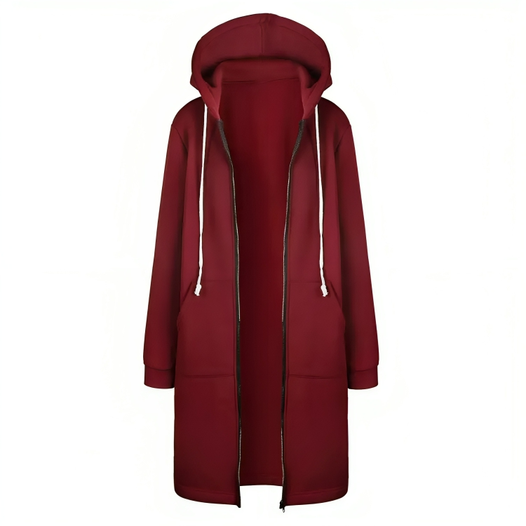 Sporty Comfortable Midi Sweat Dress with Zip Pockets for Women