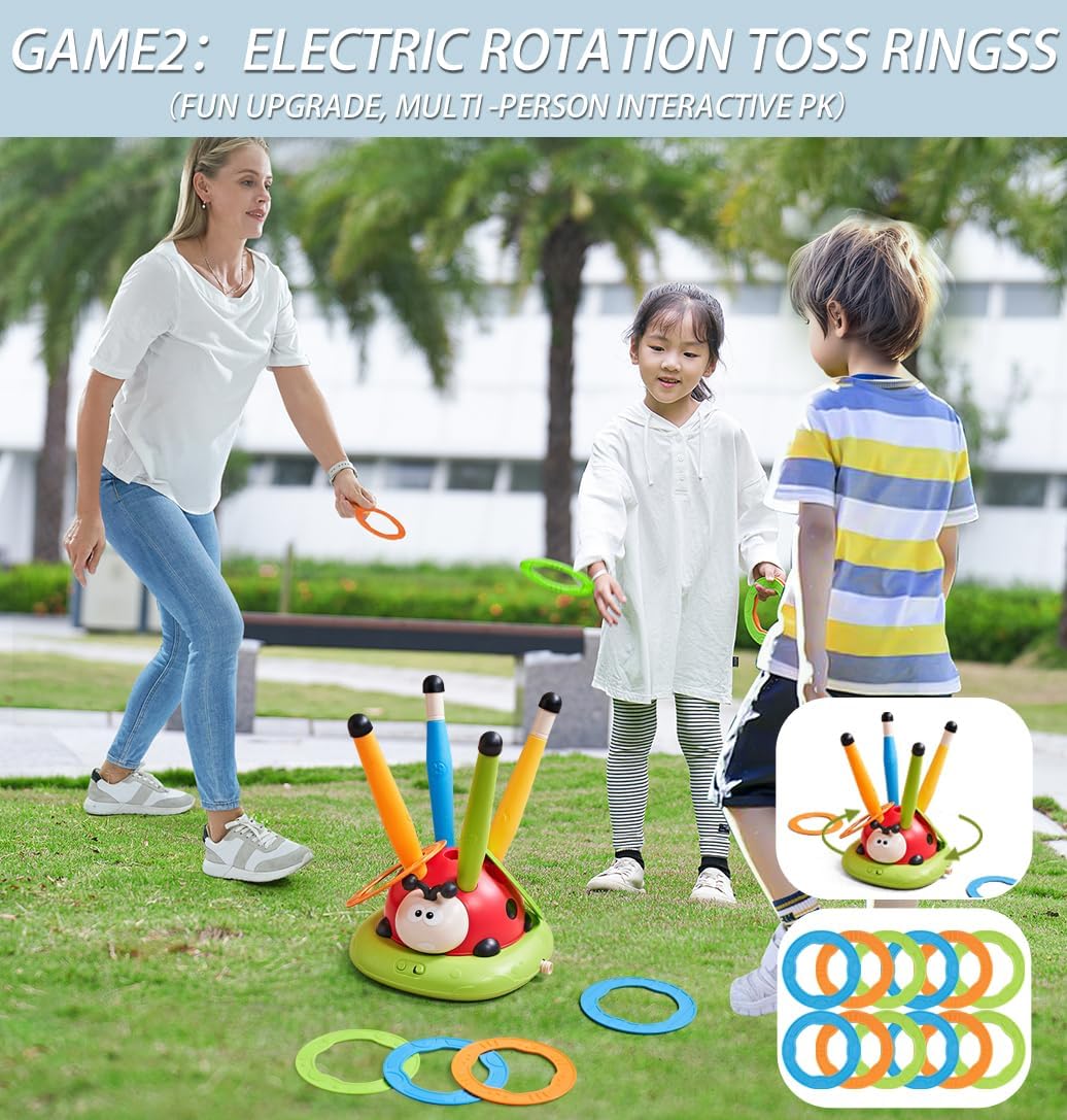 Gioco del lancio degli anelli 3 in 1 - avventura con razzi - divertimento originale
