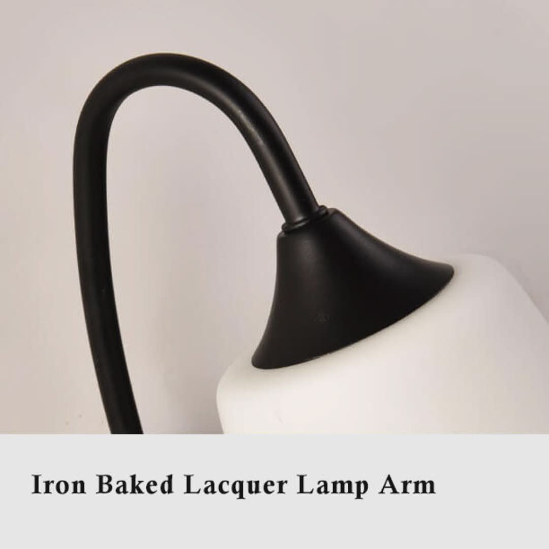 GloeiGlow - Modern slanted, bell-shaped wall lamp with arm