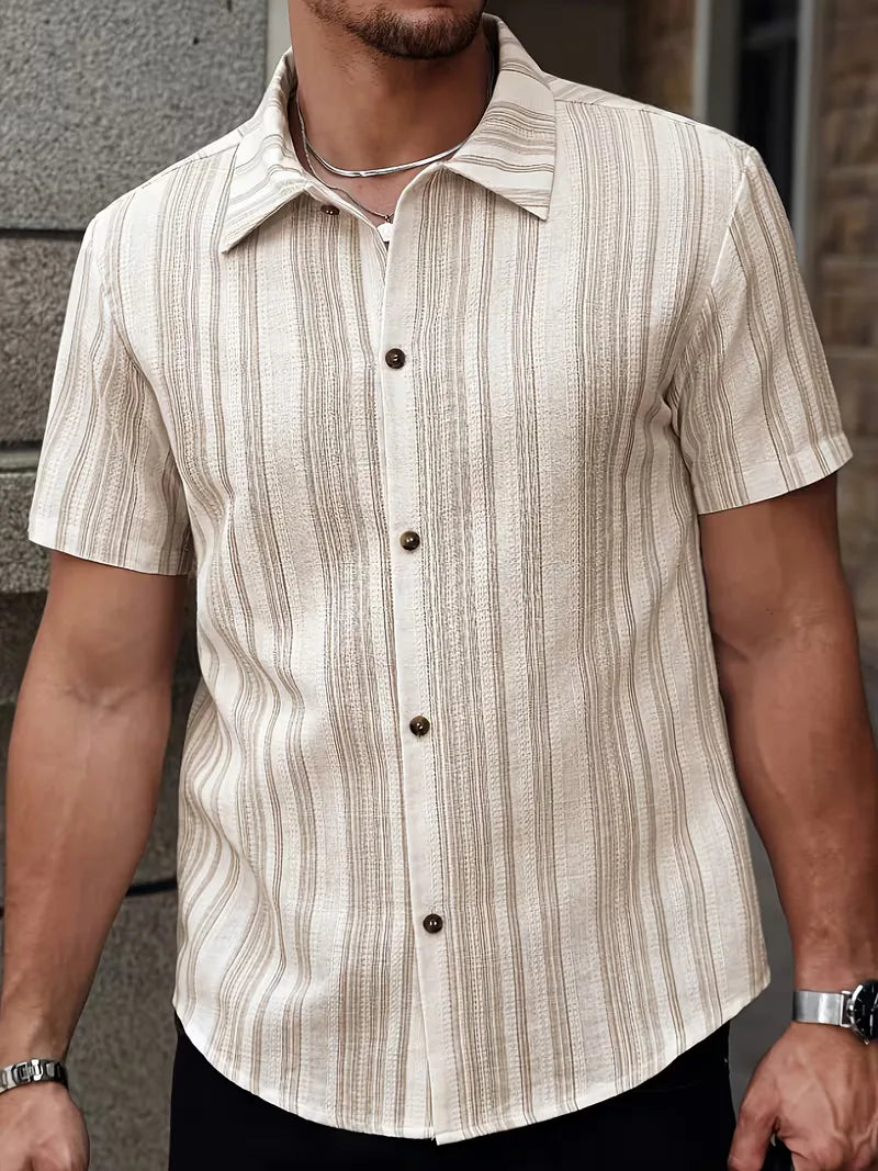 Chemise rayée à manches courtes